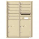 10 Tenant Doors with 2 Parcel Lockers and Outgoing Mail Compartment - 4C Wall Mount 12-High Mailboxes - 4C12D-10 10 Tenant Doors with 2 Parcel Lockers and Outgoing Mail Compartment - 4C Wall Mount 12-High Mailboxes - 4C12D-10