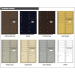 11 Tenant Doors with 2 Parcel Lockers and Outgoing Mail Compartment - 4C Wall Mount 12-High Mailboxes - 4C12D-11 11 Tenant Doors with 2 Parcel Lockers and Outgoing Mail Compartment - 4C Wall Mount 12-High Mailboxes - 4C12D-11