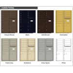 12 Tenant Doors with 2 Parcel Lockers and Outgoing Mail Compartment - 4C Wall Mount 12-High Mailboxes - 4C12D-12 12 Tenant Doors with 2 Parcel Lockers and Outgoing Mail Compartment - 4C Wall Mount 12-High Mailboxes - 4C12D-12