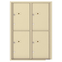 4 Parcel Doors Unit - 4C Wall Mount 12-High - 4C12D-4P