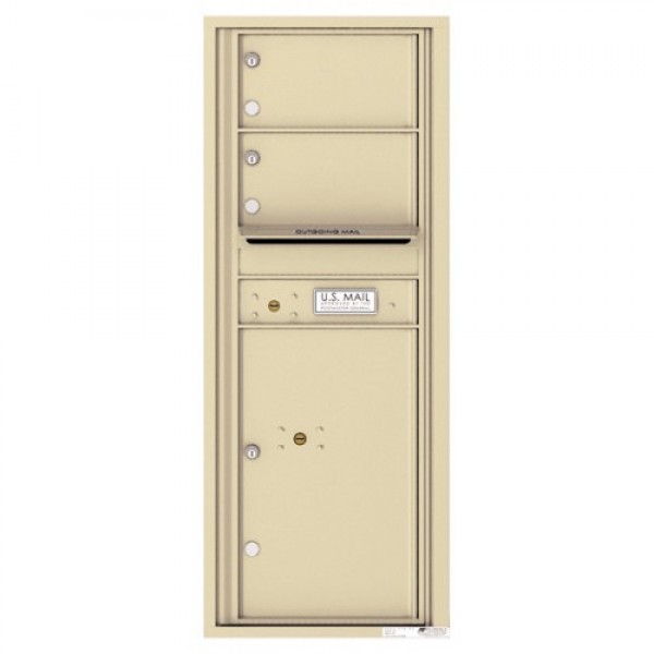 2 Oversized Tenant Doors with 1 Parcel Locker and Outgoing Mail Compartment - 4C Wall Mount 12-High Mailboxes - 4C12S-02 2 Oversized Tenant Doors with 1 Parcel Locker and Outgoing Mail Compartment - 4C Wall Mount 12-High Mailboxes - 4C12S-02