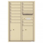 13 Tenant Doors with 2 Parcel Lockers and Outgoing Mail Compartment - 4C Wall Mount 13-High Mailboxes - 4C13D-13 13 Tenant Doors with 2 Parcel Lockers and Outgoing Mail Compartment - 4C Wall Mount 13-High Mailboxes - 4C13D-13