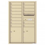 14 Tenant Doors with 2 Parcel Lockers and Outgoing Mail Compartment - 4C Wall Mount 13-High Mailboxes - 4C13D-14 14 Tenant Doors with 2 Parcel Lockers and Outgoing Mail Compartment - 4C Wall Mount 13-High Mailboxes - 4C13D-14