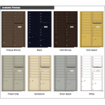 15 Tenant Doors with 2 Parcel Lockers and Outgoing Mail Compartment - 4C Wall Mount 13-High Mailboxes - 4C13D-15 15 Tenant Doors with 2 Parcel Lockers and Outgoing Mail Compartment - 4C Wall Mount 13-High Mailboxes - 4C13D-15