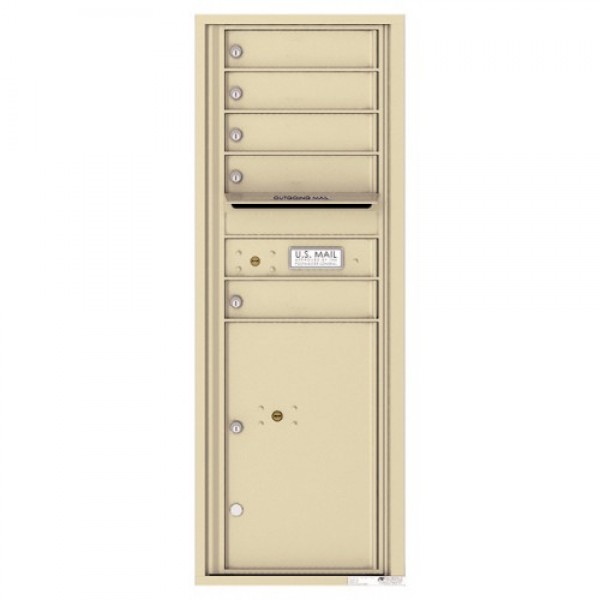 5 Tenant Doors with 1 Parcel Locker and Outgoing Mail Compartment - 4C Wall Mount 13-High Mailboxes - 4C13S-05 5 Tenant Doors with 1 Parcel Locker and Outgoing Mail Compartment - 4C Wall Mount 13-High Mailboxes - 4C13S-05