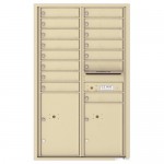 15 Tenant Doors with 2 Parcel Lockers and Outgoing Mail Compartment - 4C Wall Mount 14-High Mailboxes - 4C14D-15 15 Tenant Doors with 2 Parcel Lockers and Outgoing Mail Compartment - 4C Wall Mount 14-High Mailboxes - 4C14D-15