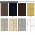 15 Tenant Doors with 2 Parcel Lockers and Outgoing Mail Compartment - 4C Wall Mount 14-High Mailboxes - 4C14D-15 15 Tenant Doors with 2 Parcel Lockers and Outgoing Mail Compartment - 4C Wall Mount 14-High Mailboxes - 4C14D-15
