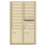 16 Tenant Doors with 2 Parcel Lockers and Outgoing Mail Compartment - 4C Wall Mount 14-High Mailboxes - 4C14D-16 16 Tenant Doors with 2 Parcel Lockers and Outgoing Mail Compartment - 4C Wall Mount 14-High Mailboxes - 4C14D-16