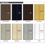 16 Tenant Doors with 2 Parcel Lockers and Outgoing Mail Compartment - 4C Wall Mount 14-High Mailboxes - 4C14D-16 16 Tenant Doors with 2 Parcel Lockers and Outgoing Mail Compartment - 4C Wall Mount 14-High Mailboxes - 4C14D-16