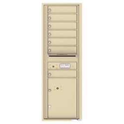 7 Tenant Doors with 1 Parcel Locker and Outgoing Mail Compartment - 4C Wall Mount 14-High Mailboxes - 4C14S-07