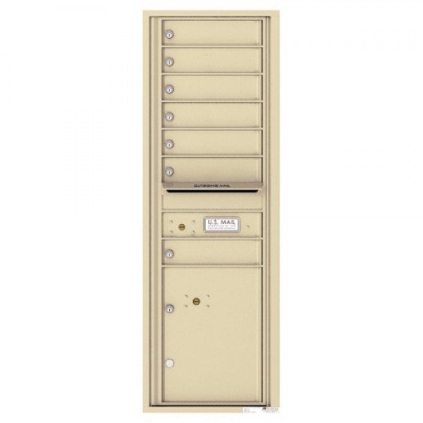 7 Tenant Doors with 1 Parcel Locker and Outgoing Mail Compartment - 4C Wall Mount 14-High Mailboxes - 4C14S-07 7 Tenant Doors with 1 Parcel Locker and Outgoing Mail Compartment - 4C Wall Mount 14-High Mailboxes - 4C14S-07