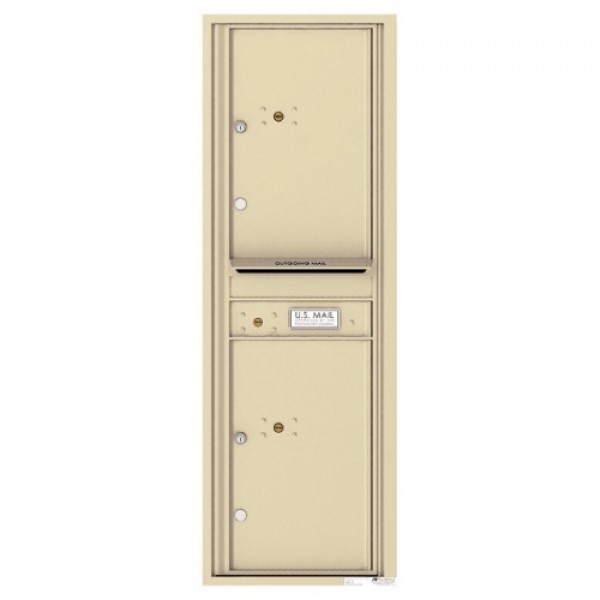2 Parcel Doors with 1 Outgoing Mail Compartment Unit - 4C Wall Mount 14-High - 4C14S-2P