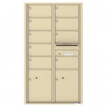 9 Oversized Tenant Doors with 2 Parcel Lockers and Outgoing Mail Compartment - 4C Wall Mount 15-High Mailboxes - 4C15D-09 9 Oversized Tenant Doors with 2 Parcel Lockers and Outgoing Mail Compartment - 4C Wall Mount 15-High Mailboxes - 4C15D-09