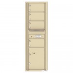 4 Oversized Tenant Doors with 1 Parcel Locker and Outgoing Mail Compartment - 4C Wall Mount 15-High Mailboxes - 4C15S-04 4 Oversized Tenant Doors with 1 Parcel Locker and Outgoing Mail Compartment - 4C Wall Mount 15-High Mailboxes - 4C15S-04