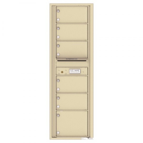 6 Oversized Tenant Doors with Outgoing Mail Compartment - 4C Wall Mount 15-High Mailboxes - 4C15S-06 6 Oversized Tenant Doors with Outgoing Mail Compartment - 4C Wall Mount 15-High Mailboxes - 4C15S-06