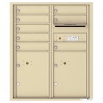 8 Tenant Doors with 2 Parcel Lockers and Outgoing Mail Compartment - 4C Wall Mount ADA Max Height Mailboxes - 4CADD-08 8 Tenant Doors with 2 Parcel Lockers and Outgoing Mail Compartment - 4C Wall Mount ADA Max Height Mailboxes - 4CADD-08