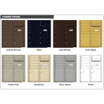 8 Tenant Doors with 2 Parcel Lockers and Outgoing Mail Compartment - 4C Wall Mount ADA Max Height Mailboxes - 4CADD-08 8 Tenant Doors with 2 Parcel Lockers and Outgoing Mail Compartment - 4C Wall Mount ADA Max Height Mailboxes - 4CADD-08