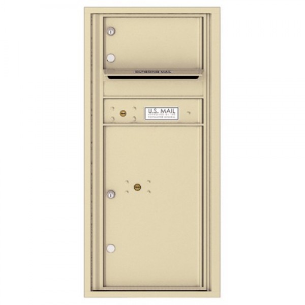 1 Over-Sized Tenant Door with 1 Parcel Locker and Outgoing Mail Compartment - 4C Wall Mount ADA Max Height Mailboxes - 4CADS-01 1 Over-Sized Tenant Door with 1 Parcel Locker and Outgoing Mail Compartment - 4C Wall Mount ADA Max Height Mailboxes - 4CADS-01