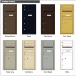 3 Tenant Doors with 1 Parcel Locker and Outgoing Mail Compartment - 4C Wall Mount ADA Max Height Mailboxes - 4CADS-03 3 Tenant Doors with 1 Parcel Locker and Outgoing Mail Compartment - 4C Wall Mount ADA Max Height Mailboxes - 4CADS-03