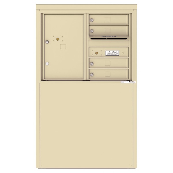 4 Tenant Doors with 1 Parcel Locker and Outgoing Mail Compartment - 4C Depot Mailbox Module - 4C06D-05-D 4 Tenant Doors with 1 Parcel Locker and Outgoing Mail Compartment - 4C Depot Mailbox Module - 4C06D-05-D