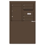 5 Tenant Doors with 1 Parcel Locker and Outgoing Mail Compartment - 4C Depot Mailbox Module - 4C06D-05-D