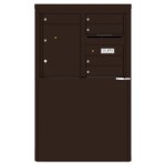 5 Tenant Doors with 1 Parcel Locker and Outgoing Mail Compartment - 4C Depot Mailbox Module - 4C06D-05-D