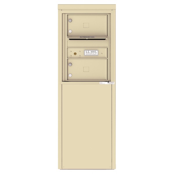 2 Tenant Doors with one Outgoing Mail Compartment - 4C Depot Mailbox Module - 4C06S-02-D 2 Tenant Doors with one Outgoing Mail Compartment - 4C Depot Mailbox Module - 4C06S-02-D