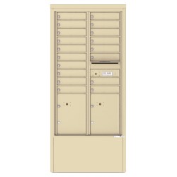 18 Tenant Doors with 2 Parcel Lockers and Outgoing Mail Compartment - 4C Depot Mailbox Module - 4C15D-18-D