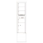 4 Tenant Doors with 1 Parcel Locker and Outgoing Mail Compartment - 4C Depot Mailbox Module - 4C15S-04-D 4 Tenant Doors with 1 Parcel Locker and Outgoing Mail Compartment - 4C Depot Mailbox Module - 4C15S-04-D