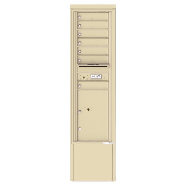 7 Tenant Doors with 1 Parcel Locker and Outgoing Mail Compartment - 4C Depot Mailbox Module - 4C15S-07-D 7 Tenant Doors with 1 Parcel Locker and Outgoing Mail Compartment - 4C Depot Mailbox Module - 4C15S-07-D