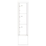 3 Parcel Lockers - 4C Depot Mailbox Module - 4C15S-3P-D