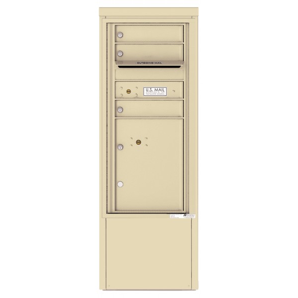 3 Tenant Doors with 1 Parcel Locker and Outgoing Mail Compartment - 4C Depot Mailbox Module - 4CADS-03-D 3 Tenant Doors with 1 Parcel Locker and Outgoing Mail Compartment - 4C Depot Mailbox Module - 4CADS-03-D